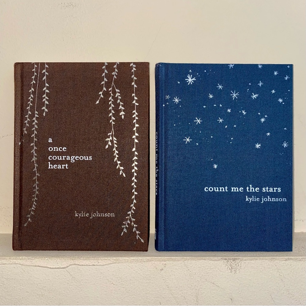 Kylie Johnson poetry: A Once Courageous Heart & Count Me The Stars - set of 2.